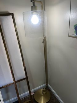 Gold floor lamp