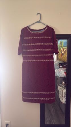 Women’s size 14 Antonio Melani burgundy dress