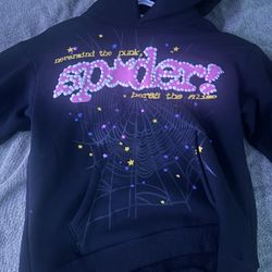 sp5der hoodie v2 black pink small