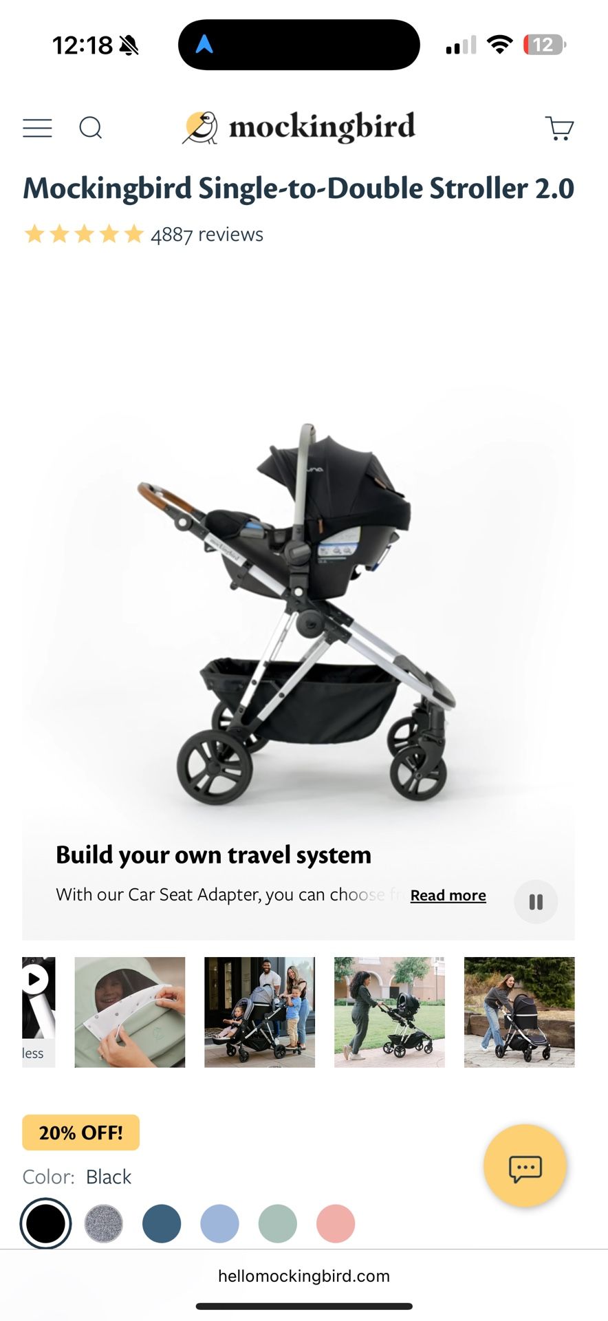 MockingBird Double Stroller
