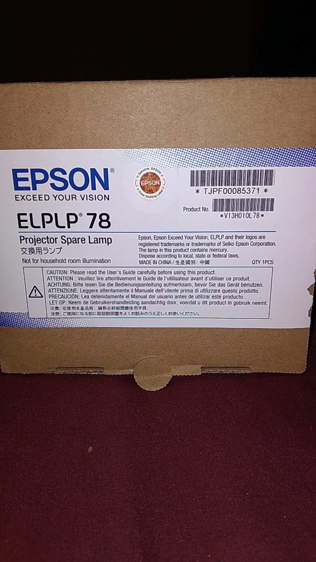 ELPLP-78 projector spare lamp