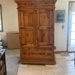Beautiful Rustic Pine Armoire 
