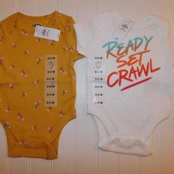 NWT Old Navy Baby Girls Clothes 0-3 Months Bodysuits One Piece Lot