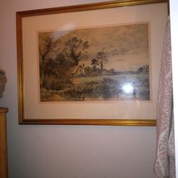 Etching By R. W. Leader Signed 