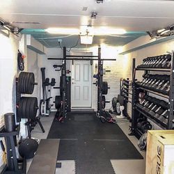 Weight Plates, Bars, And Home Gym Essentials - 25lb, 35lb, And 50lb Each 