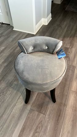 New gray vanity chair