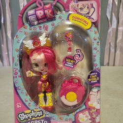 Shopkins Lil Secrets Shoppie- DONATINA Doll and Secret Locket 