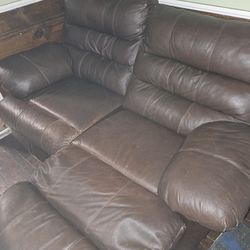 Leather Recliner Sofa