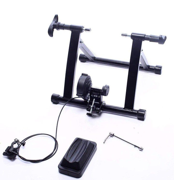 Stationary Exercise  Bike Stand - Steel, Magnetic Stand with Front Wheel Riser Block

