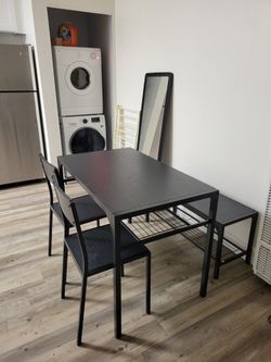 [$100->50] Kitchen Table and 2 Chairs for 4 with Bench