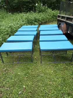 6- Heavy Duty Benches With Metal Legs $25.00 Each