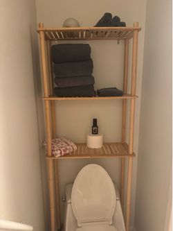 Bathroom shelf bamboo