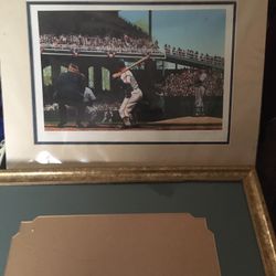 Nice baseball print with frame only $30 Firm