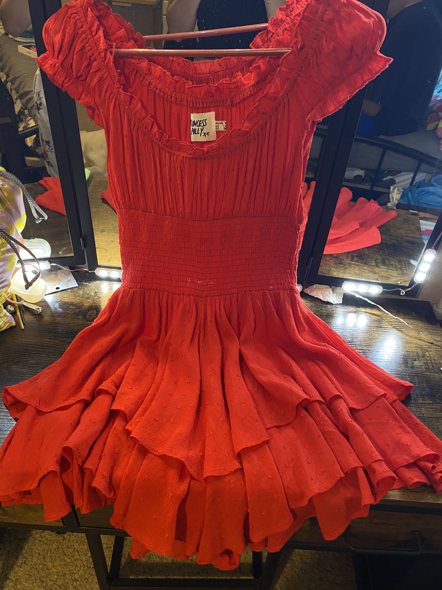 red quince dress Mini Quinceanera Dress Red Lace Appliques for Little Princess 13 / Custom color