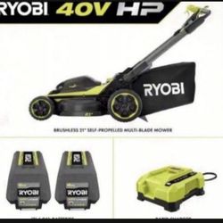 40V HP Brushless 21 in. Cordless Battery Walk Behind Multi-Blade Self-Propelled Mower w/ (2) 6.0Ah Batteries and Charger