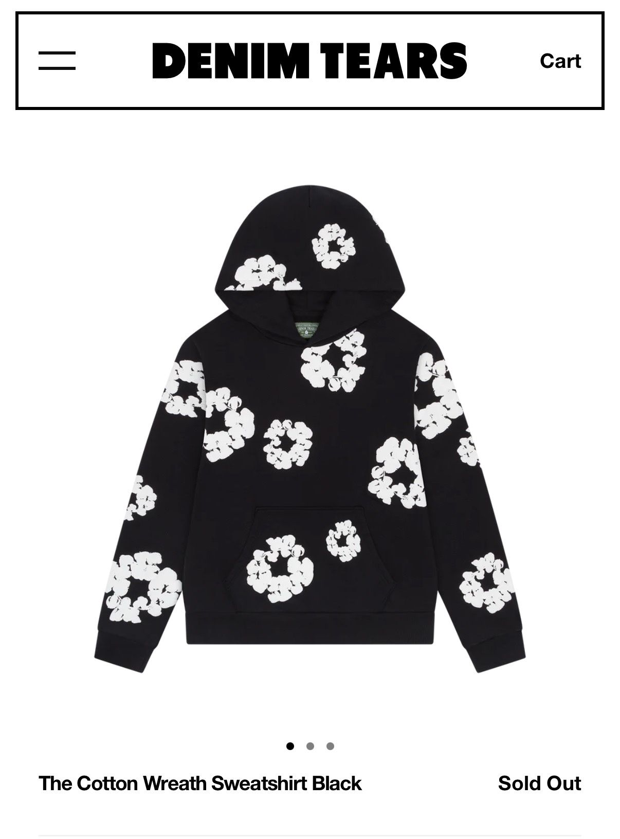 Brand New Denim Tears Cotton Wreath Hoodie 