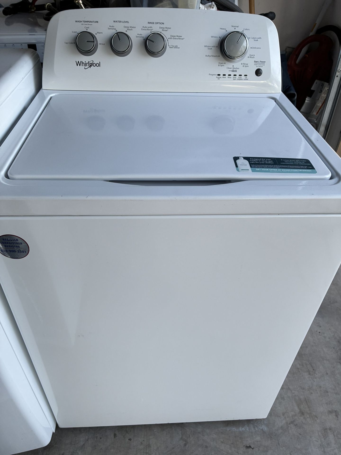 Whirlpool Washer Working Conditions Warranty 30 Days