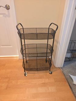3 Tier Metal Cart With Wheels