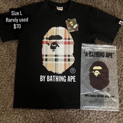 Black Bape Tee Burberry Collab 