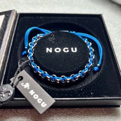 Brand New Royal Blue and Silver Chain Mail NOGU Bracelet with Tags and Box