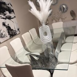 10 Piece Dinette Set With Side Board Buffett Cabinet 