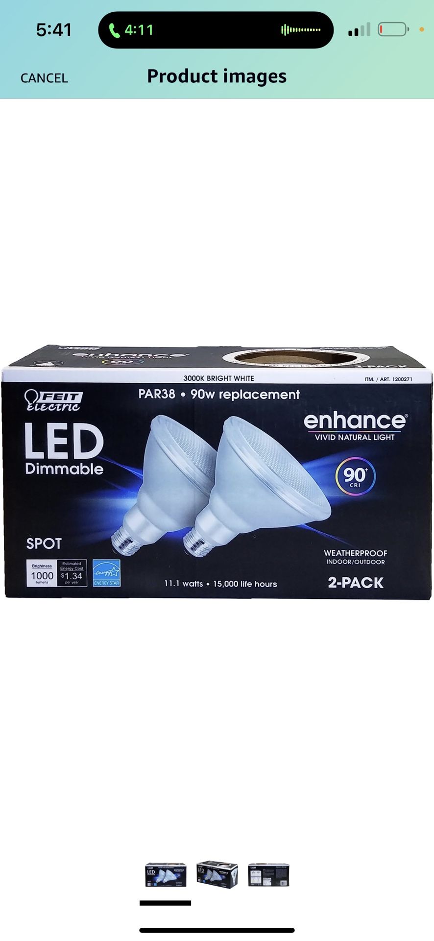 Feit Electric PAR38 LED Spot Bright White (2-Pack)