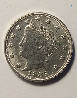 1885 V-Nickel Coin Modern Restrike Token