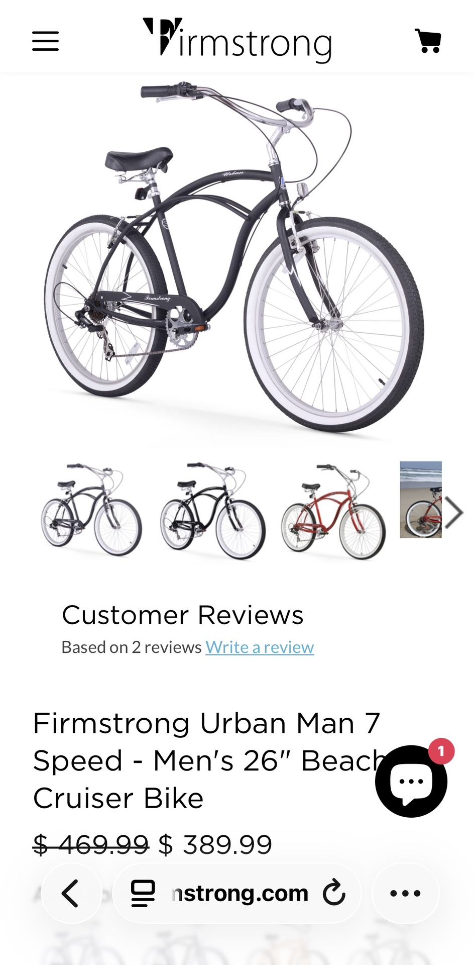 Firmstrong Beach Cruiser Bike