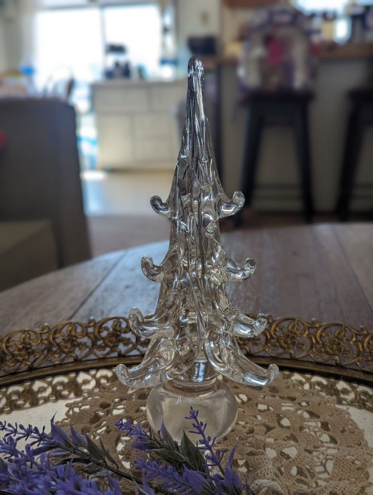RARE!! Riekes Crisa Lead Crystal, Spruce Jewelry Tree
