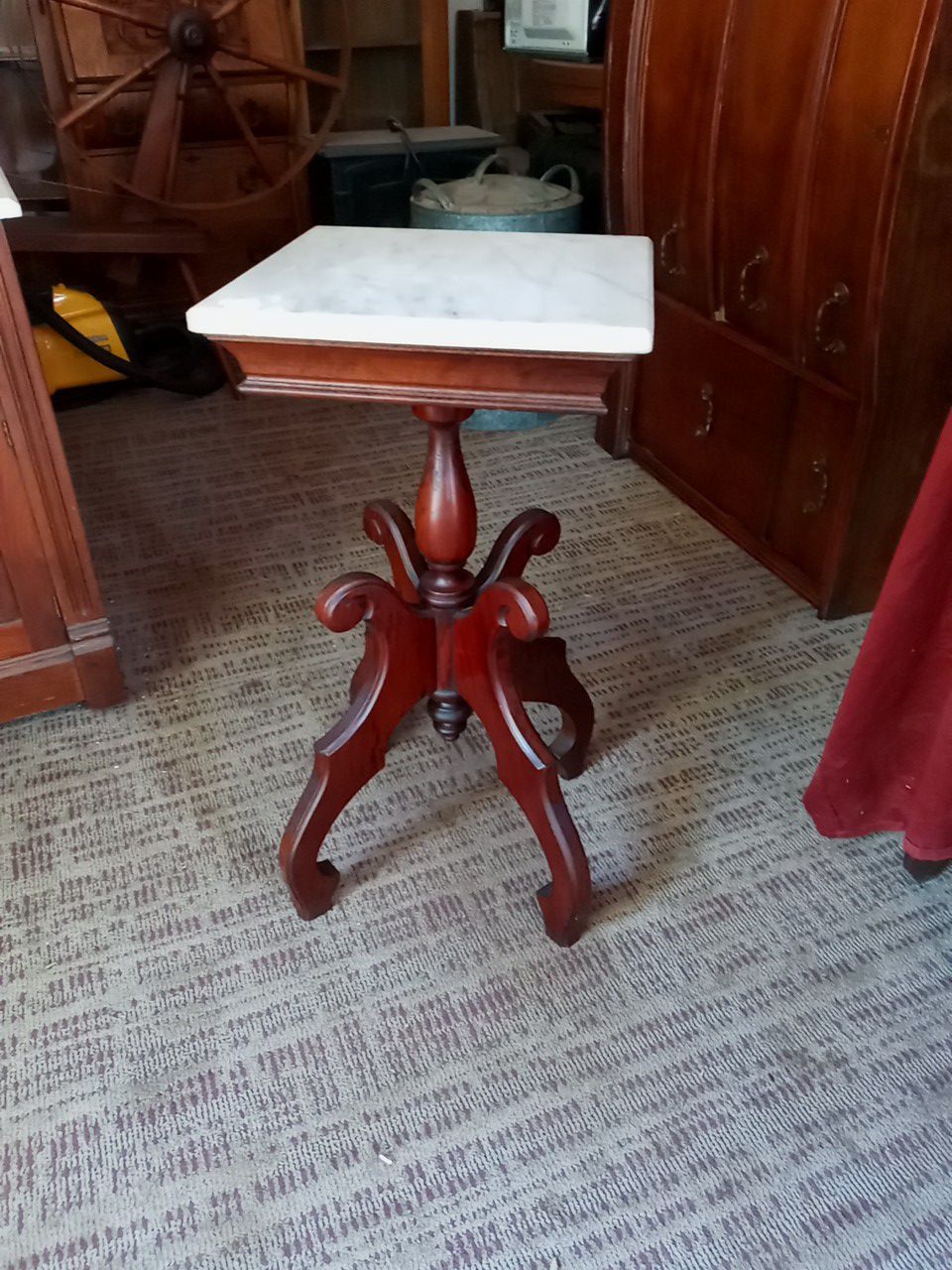 Antique Victorian lamp table