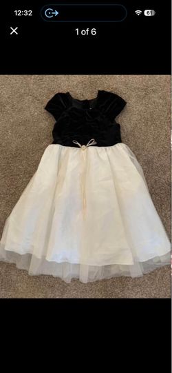 Elegant Black Velvet/Cream Satin/Lace/Sparkly Fully Lined & Layered Dress, 4T~From Costco, LIKE NEW!