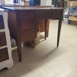 Antique Sewing Machine Table Wood 
