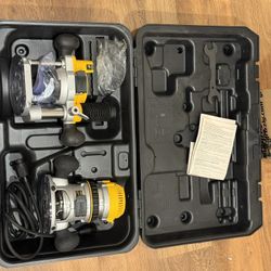 BRAND NEW DeWalt 2-1/4 HP Router Combo Kit (Fixed & Plunge Base) - DW618PK