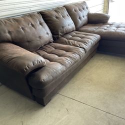 Immaculate Suede Sectional 