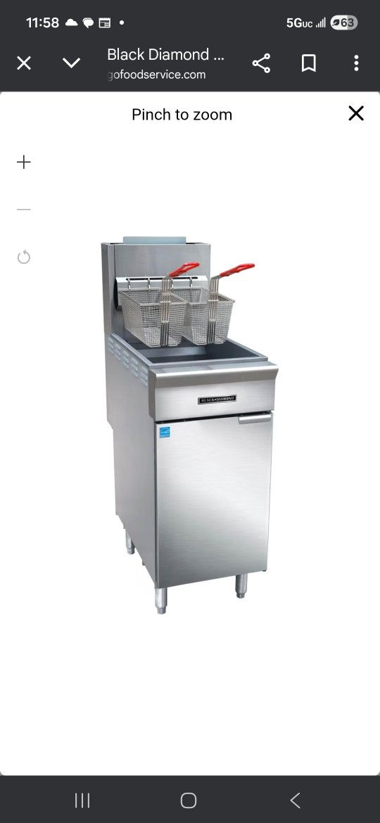 Black Diamond Gas Deep Fryer BDGF Es35NG