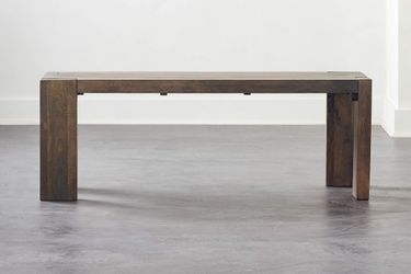 Blox 63" Rectangular Brown Wood Dining Table (Crate and Barrel)