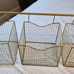 NEW Gold Metal Baskets - Wall Mount $35 ASAP