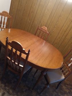 Dining table six chairs