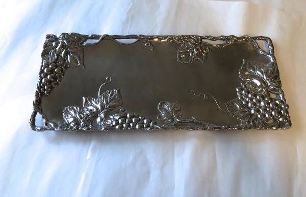pewter tray grapes Arthur Court -