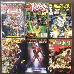 6 Vintage Marvel Comic Books-Different Years-One Limited Numbered Ad Book In GC