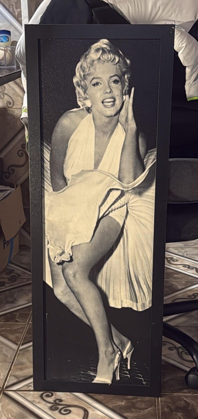 Painting of Marilyn Monroe, "The Seven Year Itch" (14x38 inches)