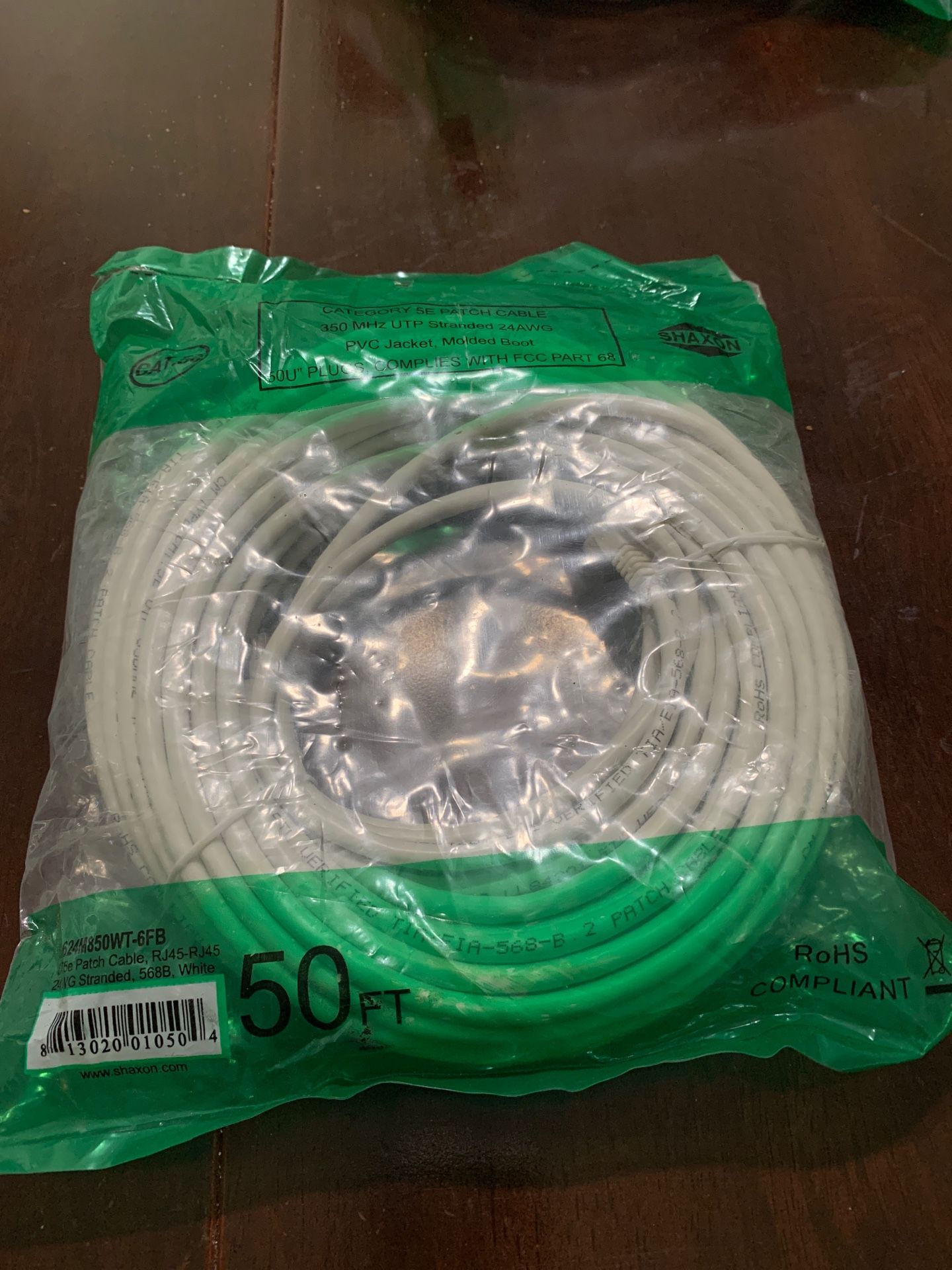 Cat 5E patch cable 50ft