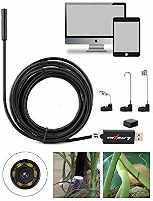 10m/32.8ft Flexible USB Digital Endoscope, LiteXim Waterproof Cellphone Borescope for Android System Smartphones