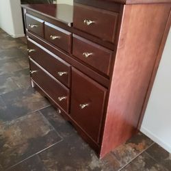 Hardwood Changing Table Dresser