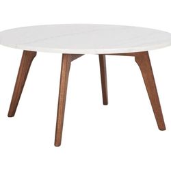 Round Marble Coffee Table Mid Century Design