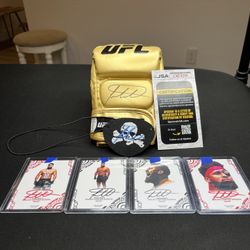 Waldo-Cortes Acosta Signed UFC Glove JSA COA Autographed With 4 Cards & Eyepatch