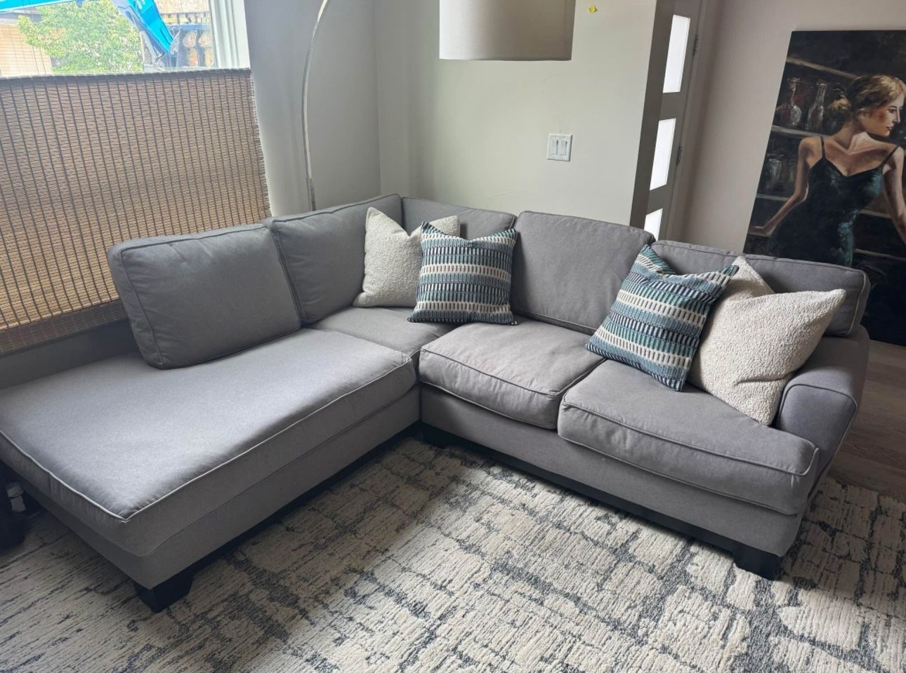 Custom Italian Goose Down Sectional Couch