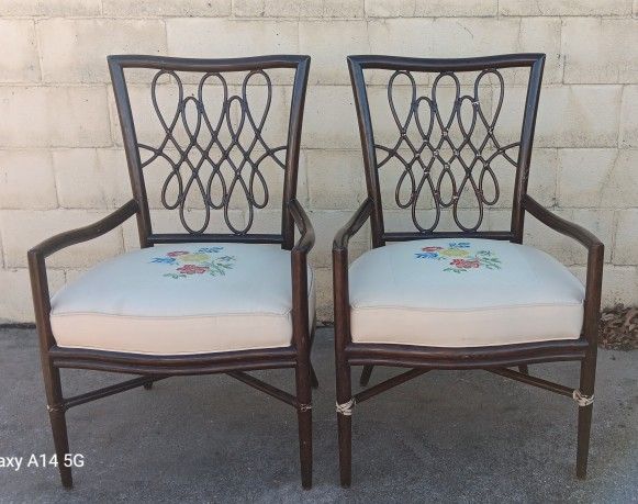 Barbara Barry for Mcguire script armchairs