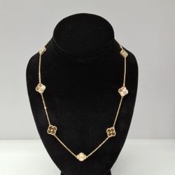 20" Gold Necklace  14kt YG Clover 