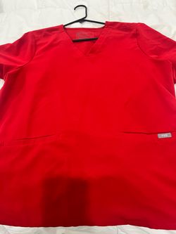 Figs Women Winning Red  Casma Three Pocket Scrub Top